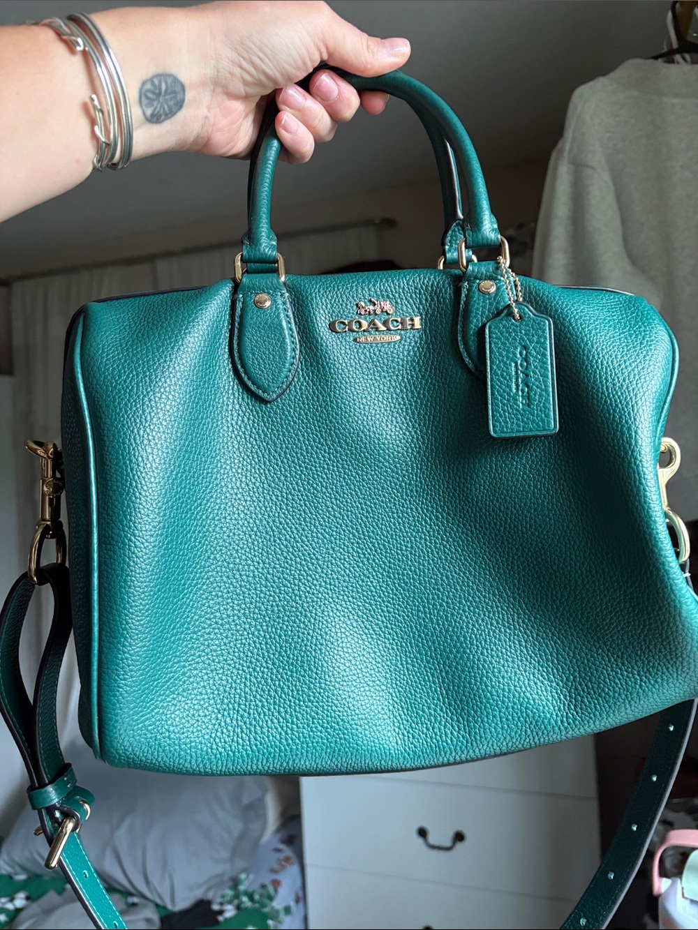 COACH Rowan Emerald Green Large - Picture 13 of 15